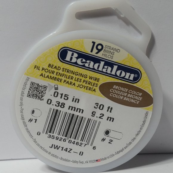 Bead Stringing Wire Bronze Color 19 Strand 30' .38 - Picture 1 of 4